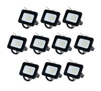 AB Tools 10 Watt Led Mini Floodlight Garden Lighting 800 Lumens Ip65 + Bracket 10Pc