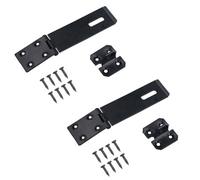 AB Tools 100mm) Heavy Duty Safety Hasp And Staple Security Lock Gates Sheds Doors 2Pk