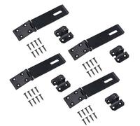 AB Tools 100mm Heavy Duty Safety Hasp And Staple Security Lock Gates Sheds Doors 4Pk