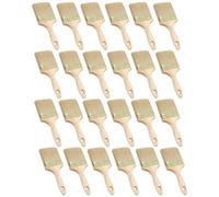 AB Tools 100mm Wide Nylon Paint Brush Wooden Handle For Sheds Decking Fences 24Pk