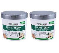 AB Tools 100PK Dog Pet Teeth Tooth Cleaning Finger Pads Wipes Plaque Tartar Remover