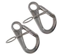 AB Tools 108mm Buoy Mooring Hook 2Pk Carabiner Carbine Hook Snap Shackle A4 Stainless