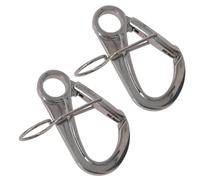 AB Tools 108mm Buoy Mooring Hook 2pk Carabiner Carbine Hook Snap Shackle A4 Stainless