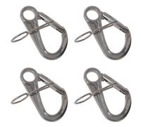 AB Tools 108mm Buoy Mooring Hook 4Pk Carabiner Carbine Hook Snap Shackle A4 Stainless