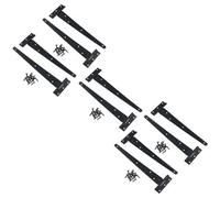 AB Tools 10In / 250mm Heavy Duty T Tee Hinges For Shed + Garden Gates Black Finish 10Pc