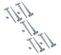 AB Tools 10In / 250mm Heavy Duty T Tee Hinges For Shed + Garden Gates Zinc Plated 10Pc