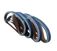AB Tools 10mm Air Finger Zirconium Sander Sanding Belts 330mm X 10mm Mixed Grit 25Pk