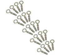 AB Tools 10mm Closed Hook Eye Bolts Rawl Shield Wall Anchor Expansion Brick Stone 20Pc