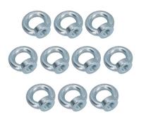 AB Tools 10mm Lifting Eye Nut Fastener Internal Female Thread Zinc Plated 25mm Diameter 10Pc