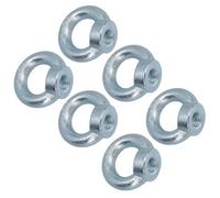 AB Tools 10mm Lifting Eye Nut Fastener Internal Female Thread Zinc Plated 25mm Diameter 6Pc