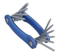 AB Tools 10Pc Folding Torx Key Set Aluminium Frame T6 - T30 Security Torx Pocket Size