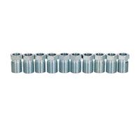 AB Tools 10Pc Steel Male Brake Pipe Union Fittings 1/2" X 20 Unf For 5/16" Pipe Threaded To End