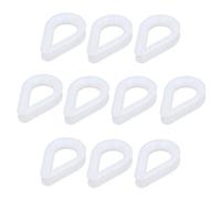 AB Tools 10Pk White Nylon Rope Splice Thimble 20mm Rope Spliced Boat Sailing Thimbles