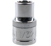 AB Tools 11/32" Af Sae Imperial Socket 3/8" Drive 12 Point Shallow Depth Chrome Vanadium Steel