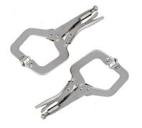 AB Tools 11" Welding C Clamp With Swivel Pads Fully Adjustable Quick Release Fastener 2Pc