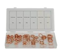 AB Tools 110Pc Copper Washer Assortment M6 - 16 Hydraulic Fitting Seal Sump Ring Plug