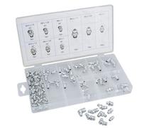 AB Tools 110Pc Hydraulic Brake Grease Nipple Assortment Fittings Metric Sizes M6 - M10