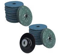 AB Tools 115mm 36 Grit Fibre Zirconium Abrasive Discs Sanding Grinding 100Pc With Holder