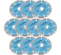 AB Tools 115mm 4-1/2In Segmented Diamond Cutting Disc Blade Stone Brick Angle Grinder 10Pc