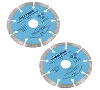 AB Tools 115mm 4-1/2In Segmented Diamond Cutting Disc Blade Stone Brick Angle Grinder 2Pc