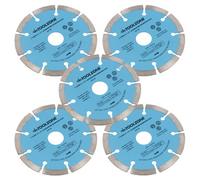 AB Tools 115mm 4-1/2In Segmented Diamond Cutting Disc Blade Stone Brick Angle Grinder 5Pc