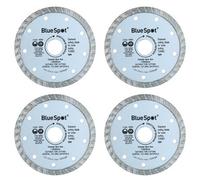 AB Tools 115mm 4.5" 1.2mm Turbo Diamond Ceramic Tile Cutting Disc For Angle Grinders 4Pk