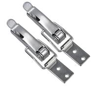 AB Tools 115mm Stainless Steel Bailing Latch 2pk Over Centre Catch Cam Hook Stainless Steel