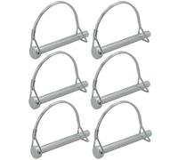 AB Tools 11mm X 100mm Pto Shaft Locking Retaining Pin D Clip For Trailers Fastener 6Pc