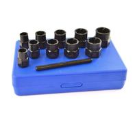 AB Tools 11Pc 3/8" Twist Socket Nut Style Bolt Twist Socket Wheel Lock Nut Remover