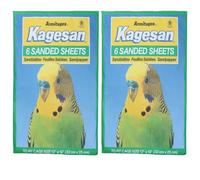 AB Tools 12 Sanded Sheets Sandpaper Cage Lining Budgies Caged Birds 25X33Cm