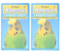 AB Tools 12 Sanded Sheets Sandpaper Cage Lining Budgies Caged Birds 25X40Cm