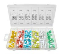 AB Tools 120Pc Car Mini Blade Fuse Assortment Kit 5 / 10 / 15 / 20 / 25 /30 Amp Auto Fuses
