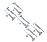 AB Tools 12In / 300mm Heavy Duty T Tee Hinges For Shed + Garden Gates Zinc Plated 10Pc