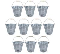 AB Tools 12L Galvanised Steel Metal Bucket Pail Water Coal House Garden Plant 10PK