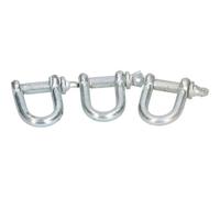 AB Tools 12mm D Shackles Dee Link Towing Rigging Pin Loop Galvanised Steel 3 Pack