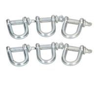 AB Tools 12mm D Shackles Dee Link Towing Rigging Pin Loop Galvanised Steel 6 Pack