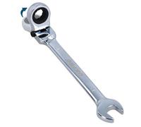 AB Tools 12mm Flexible Headed Ratchet Combination Spanner Wrench With Integrated Lock