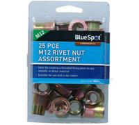 AB Tools 12mm Steel Nut Serts Inserts Rivet Nut Threaded Inserts Blindnut Rivnut Fastener