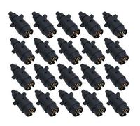 AB Tools 12N 7 Pin Plug Plastic Car Trailer Caravan Electrical Wiring Lights Connector 20Pc