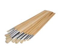 AB Tools 12Pc Artist Craft Brushes Round Head Wooden Handles Paint Brushes