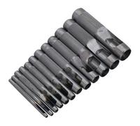 AB Tools 12Pc Hollow Gasket Steel Punch Belt Leather Hole Card Paper Plastic Canvas