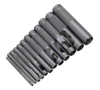 AB Tools 12Pc Hollow Punch Set For Marking Gaskets Leather Canvas Belts 1/8" - 3/4"