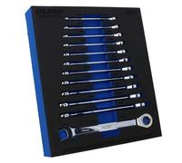 AB Tools 12Pc Metric Gear Ratchet Combination Wrench Spanner 12 Sided 8mm - 19mm