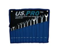 AB Tools 12Pc Metric mm Combination Spanner Wrench Extra Long 8mm- 19mm 12Pc