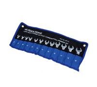 AB Tools 12Pc Metric Stubby Flexible Ratchet Combination Spanner Set 8mm - 19mm