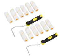 AB Tools 12Pc Mini Roller And Sleeves Set For Gloss Emulsion Paints Painting Decorating