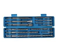 AB Tools 12Pc Sds Chisels And Tct Metric Drill Bit Set For Concrete Masonry Stone