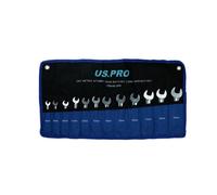 AB Tools 12Pc Stubby Metric mm Ratchet Combination Spanner Wrench Set 8mm - 19mm