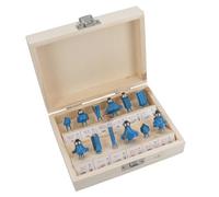 AB Tools 12Pc Tungsten Carbide Tip Tct Router Bit Set With 1/4 Shank Cutter Laminate