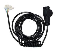 AB Tools 13 Pin Style Plug With Trailer Curly Extension Lead Cable 4 Metres For Ifor Williams